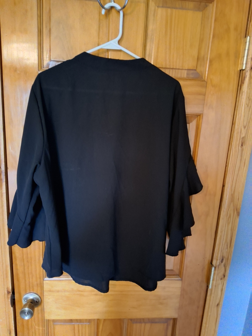 SHEIN Black Curve 3XL Layered Sleeve Blouse - Picture 4 of 5